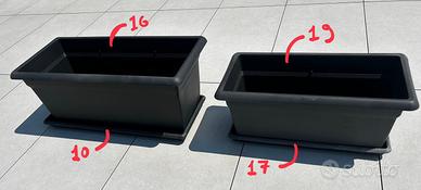 Vasi e sottovasi antracite Brico da 100cm e 80cm