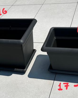 Vasi e sottovasi antracite Brico da 100cm e 80cm