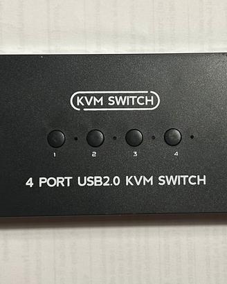 Switch KVM USB 2.0 a 4 Porte