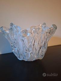 Vaso in vetro lavorato a mano
