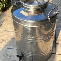Fusto olio acciaio inox 50 litri, usato