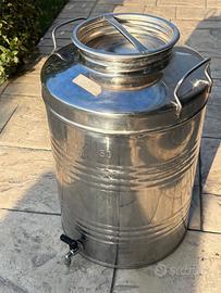Fusto olio acciaio inox 50 litri, usato