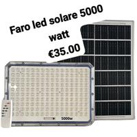 Faro Solare 5000 watt pannello incluso