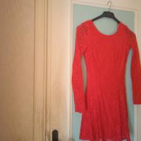 miniabito in pizzo rosso