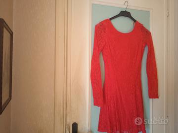 miniabito in pizzo rosso