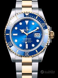 Rolex Sub acciaio e oro blu 41 126613LB like new 