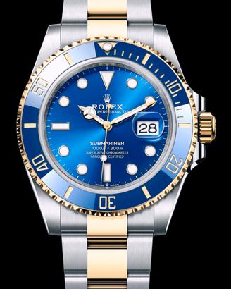 Rolex Sub acciaio e oro blu 41 126613LB like new 