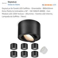 Faretti Led orientabili 38 gradi 6 PZ