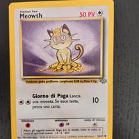 meowth anni 90 carte pokemon