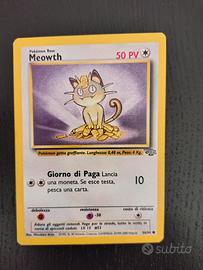 meowth anni 90 carte pokemon