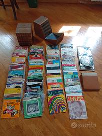  165 dischi 45 giri con cofanetti in legno