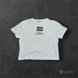 Maglia crop Miu Miu