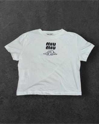 Maglia crop Miu Miu