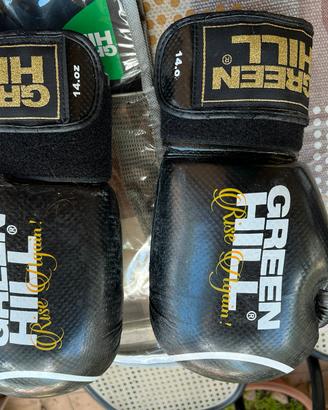Guantoni boxe pugilato green hill 14 oz