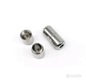 Capsule clips calamita argento per lacci scarpe