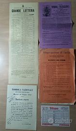 lotto 122 pezzi lotterie varie dal 1860 al 1990