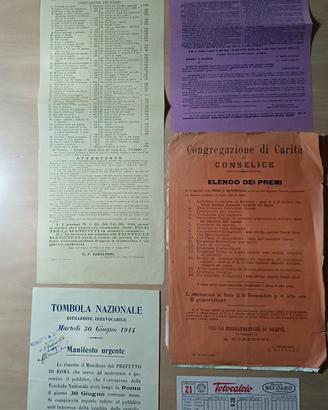 lotto 122 pezzi lotterie varie dal 1860 al 1990
