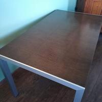 tavolo allungabile in wengè con 4 sedie