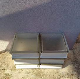 6 blocchi vetrocemento NUOVI - mis.19x19x8