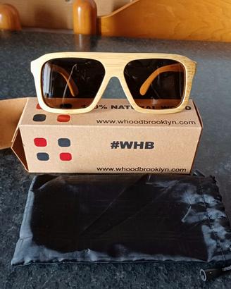 Occhiali da sole WHB - montatura in legno - nuovi