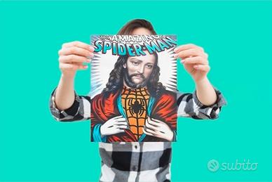 Cristo Supereroe Pop Art Comic Stampa A4