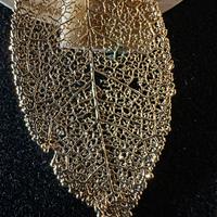 Pendente Foglia Viva placcata oro 24k