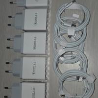 Lotto Stock 5x Caricabatteria 48W + 5x Cavo USB