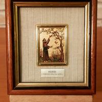 Quadretto Vintage foglia oro S. Francesco D’Assisi