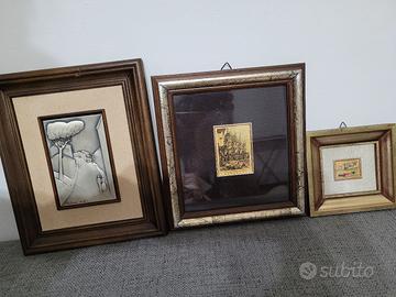 Quadri Ottaviani ,foglia oro ,Eugenio Saint Pierre