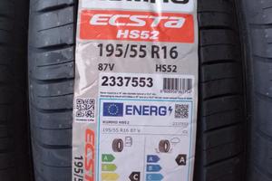 4 Gomme NUOVE Kumho Ecsta 195/55 R16 (400 km)