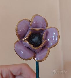 ceramica artigianale fiore