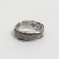 Anello Argento Uomo Fedina Fascia Doppio Spessore
