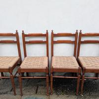 quattro sedie impagliate