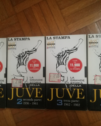 4 VHS STORIA JUVENTUS (la stampa)