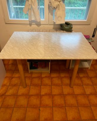 Tavolo da cucina 120 × 80 cm con sedie opzionale