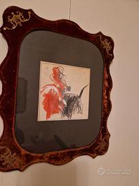 Cornice Art Nouveau con dipinto