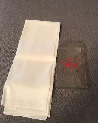 foulard bandana 80x80 biancoo nuovo amas