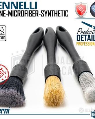 3 Pennelli Pulizia INTERNI Detailing Professionale