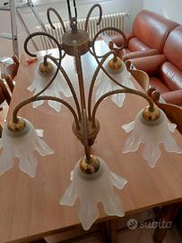 🔥 Lampadario vetro ottone stile classico moderno