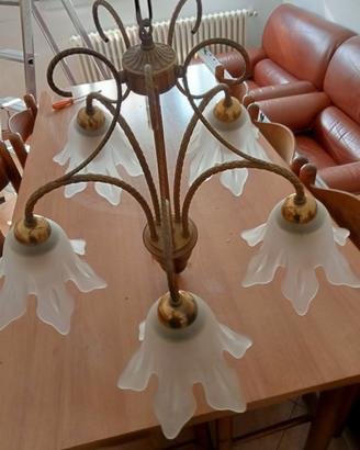 🔥 Lampadario vetro ottone stile classico moderno