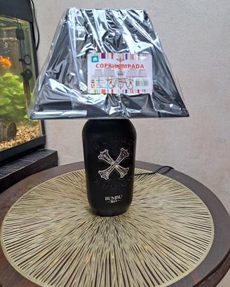 Lampada Artigianale Bottiglia Rum Bumbu Nera