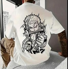 T-shirt con stampa di zoro one piece