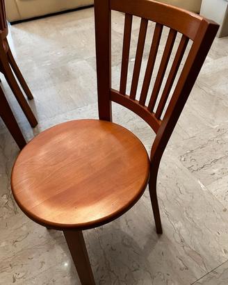 6 sedie in legno color ciliegio
