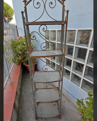 Scaffale Porta Piante Ferro e Vetro (154 cm)