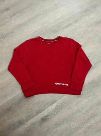 Felpa crop tommy jeans taglia L