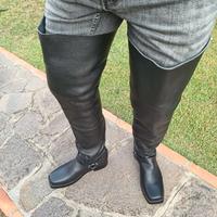 stivali biker uomo alti punta quadra