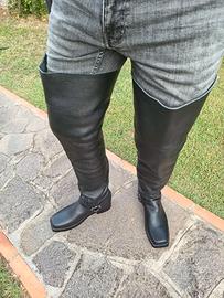 stivali biker uomo alti punta quadra