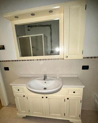 Mobile bagno completo con specchiera e mobile