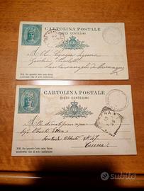 Cartoline intero postale regno