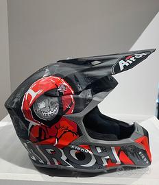 Casco motocross Airoh Wraap alien red